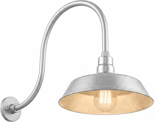 Miniatura 12 de 14 pulgadas. RLM Warehouse - Pantalla con brazo de cuello de cisne y bombilla Led A19 5000K de 9W