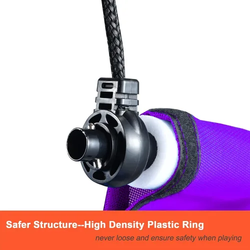 Miniatura 8 de Columpio de árbol de platillo de 43 pulgadas para niños, columpio redondo de textileno duradero, resistente, impermeable y resistente a todo