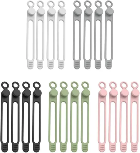 Organizador de cables de datos actualizados 2025, organizador de cables de silicona, organizadores de cables reutilizables de 4.17 pulgadas,