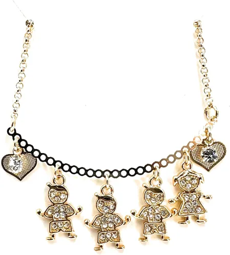 Miniatura 21 de SIFRIMANIA Personalized Children's Charm Choker Necklace, Boys or Girls Customizable Pendants, Growing Family Jewelry for Women