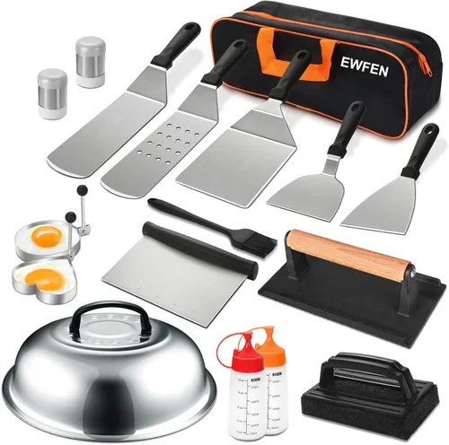 Miniatura 8 de Juego de accesorios para parrilla de 30 piezas, juego de accesorios para parrilla de parte superior plana para Blackstone y Camp Chef, juego