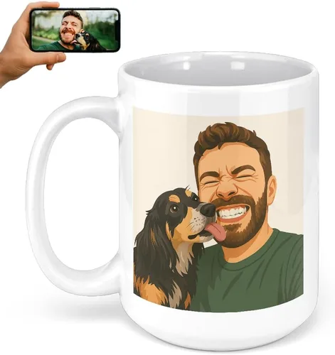 Miniatura 27 de Taza de café personalizada con foto, taza de cerámica personalizada de 11oz, taza de té con foto personalizada, idea única de regalo, Taza Café