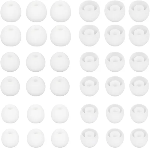 Miniatura 10 de 18 pares de puntas de silicona para auriculares de repuesto para auriculares intraurales (agujero interior de auriculares de 0.150 in a 0.217 in)