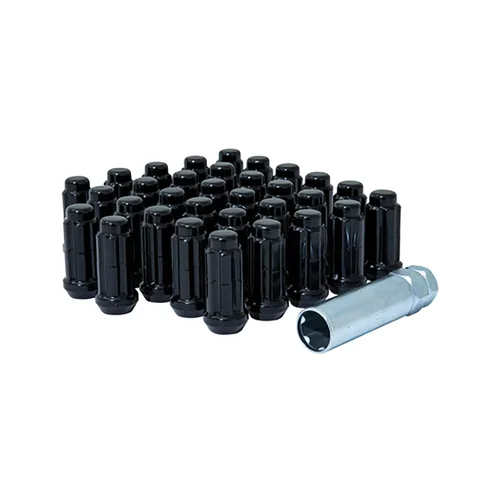 Miniatura 7 de GORILLA Tuerca de rueda Acorn, 12 mm x 1.50 rosca, asiento de 60 grados, extremo cerrado, llave, acero, cromado negro, universal, juego de 20 Fábrica