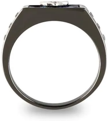 Miniatura 4 de Anillo Masónico Masónico Masónico de Acero Inoxidable para Hombre - Grabado Gratis