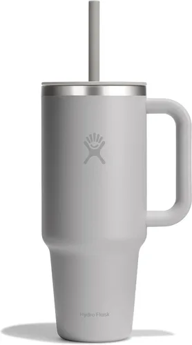 Miniatura 62 de Hydro Flask Vaso de Viaje con Asa, Tapa y Pajita - Acero Inoxidable Aislado en 24 Oz Aloe