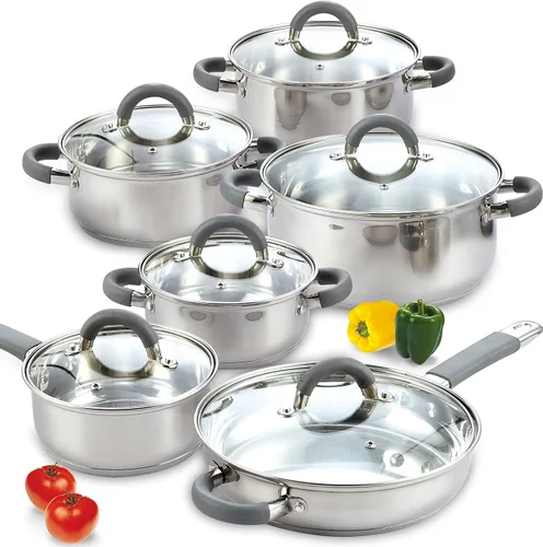 Miniatura 10 de Cook N Home 12 unidades de acero inoxidable Mango de plata de acero inoxidable