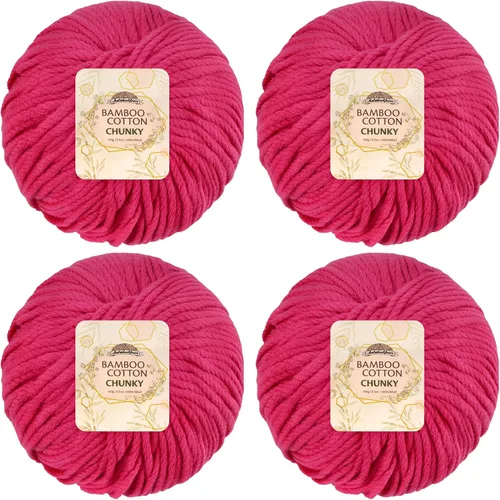 Miniatura 40 de Ovillo grueso de algodón de bambú para alfombras, chaquetas y cobijas, 14