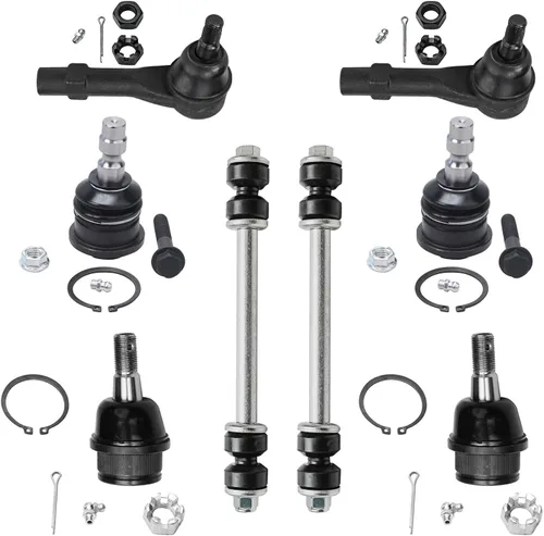 Miniatura 246 de Detroit Axle – Kit de suspensión delantera para Hyundai 2013-2018 Santa Fe 2 enlaces de barra de estabilizador 4 varillas de amarre interiores