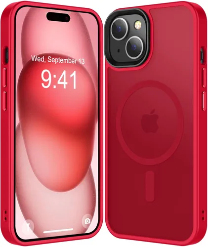 Miniatura 190 de Fuerte magnético para iPhone 11, compatible con Magsafe, [resistente a caídas de 13 pies] Funda trasera translúcida mate con sensación de piel