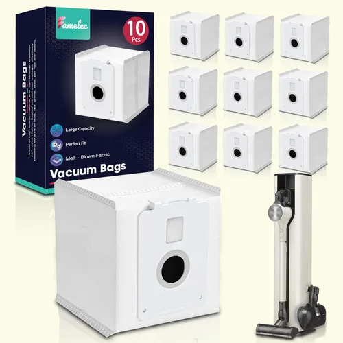 Paquete de 10 bolsas de aspiradora LG, compatibles con LG CordZero todo en uno, aspiradora de torre A939KBGS A938KBGS A937KGMS, bolsas de repuesto