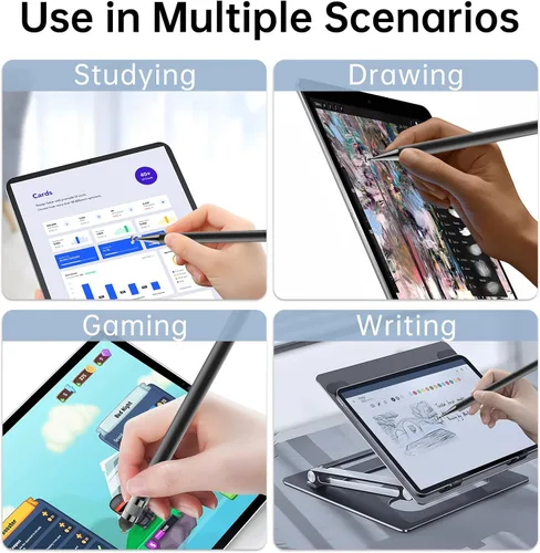 Miniatura 6 de Bopomofo Stylus (5 unidades), lápiz capacitivo 2 en 1 para pantalla táctil, alta precisión y sensibilidad, adecuado para tabletas