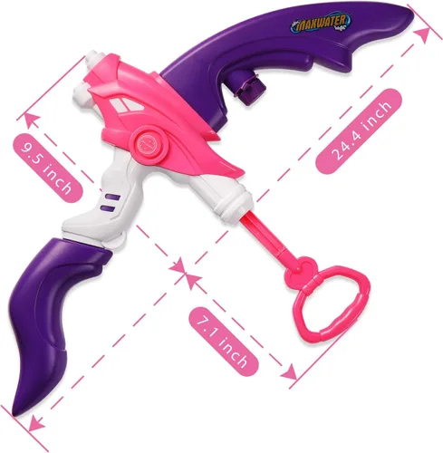 Miniatura 6 de SainSmart Jr. Pistola de agua para niños, juguete de arco con gafas de natación, juegos de lanzador súper remojador, actividad de verano al aire