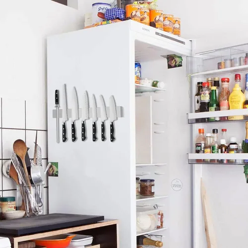 Miniatura 8 de Tira de cuchillos de doble cara de 17 pulgadas, soporte magnético para cuchillos de acero inoxidable SUS304 de alta calidad para refrigerador