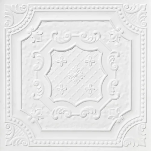 Miniatura 25 de from Plain to Beautiful in Hours DCT04 Elizabelthan Shield - Azulejo de techo de PVC de 2 x 2 pies (cubiertas / 200 pies cuadrados), gris pardo
