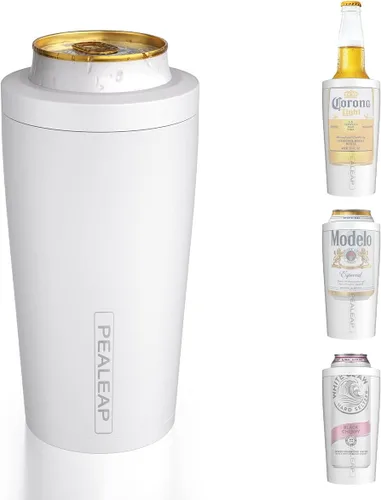 Miniatura 15 de Enfriador de latas delgado aislado 4 en 1 para latas de 12 oz y botellas de cerveza - Mantiene frío por 8 horas, fácil de sostener - Soporte