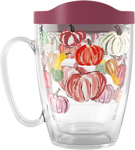 Tervis Sara Berrenson Patrón de calabaza de otoño hecho en Estados Unidos, vaso aislado de doble pared que mantiene las bebidas frías y calientes,