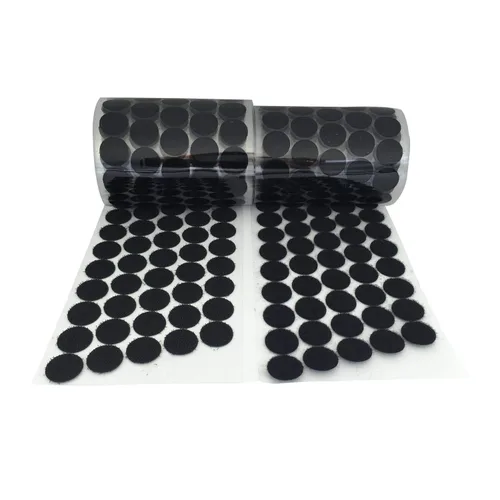 Miniatura 9 de Vkey - Gancho de velcro en forma de moneda, 20 mm de diámetro, puntos autoadhesivos (juego de 500 pares)