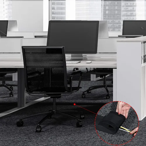 Miniatura 7 de WILLBOND Cubierta de cable de alfombra, protector de cable de suelo, gestión de protector de cables solo para alfombras de oficina comercial