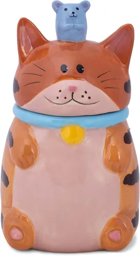 Miniatura 7 de Black Bear - Frasco de cerámica de dolomita de 10 x 7.9 pulgadas para galletas y dulces de uso diario con tapa hermética: perfecto para botes