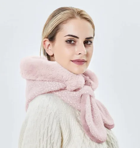 Miniatura 30 de Gorros de invierno para mujer, pasamontañas, bufanda, para clima frío, conjunto para mujer, gorro con capucha