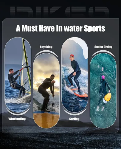 Miniatura 5 de Niksa Men Wetsuit 3/2mm, SBR Neoprene Full Wet Suit YKK Back Zip for Surfing Swimming Diving Water Sports Negro