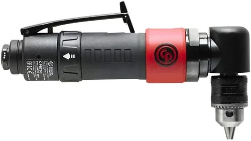 Miniatura 4 de Chicago Pneumatic CP879C - Taladro de potencia neumática, 3/8 de pulgada (0.394 in), mandril con llave, mango angular, 0.35 HP / 260 W, par