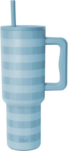 Miniatura 54 de Simple Modern Vaso Tumbler de 30 oz con asa y tapa con popote Taza de viaje aislada de acero inoxidable apta para portavasos Negro medianoche