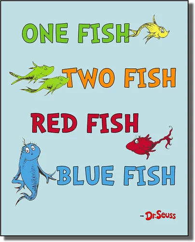 Miniatura 4 de Pack de 4 estampas artísticas de Dr Seuss para decorar recámara de bebé o niño