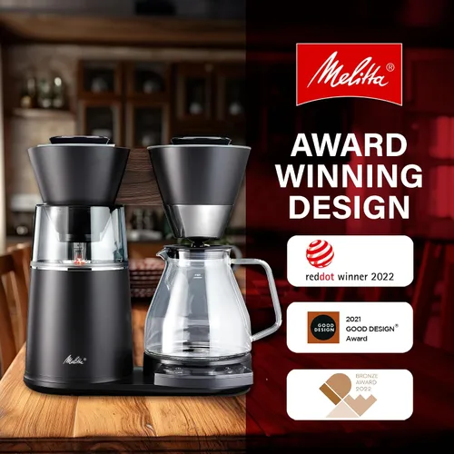 Miniatura 8 de Melitta Vision - Cafetera de goteo de 12 tazas, automática y programable, capacidad de 96 onzas con 5 filtros de café, color negro Automático
