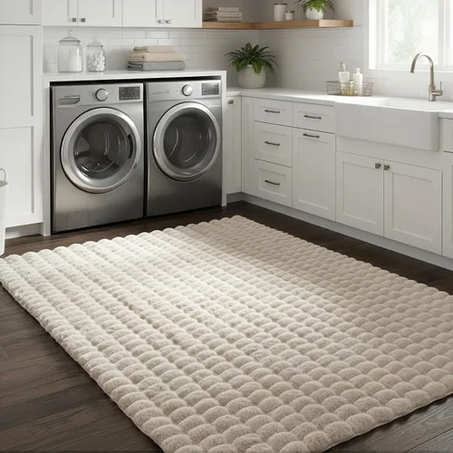 Miniatura 27 de nuLOOM SuperiorWash Collection Kai Blanco Hueso, 5 x 8 pies, esponjosa y acogedora, de alto tráfico, resistente a las manchas, fácil de limpiar, Kai