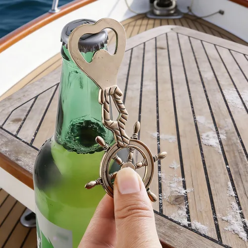 Miniatura 2 de Abridor de botellas de timón, regalos náuticos para navegantes, decoración náutica, regalo de cumpleaños para marinero, abridor de cerveza náutica