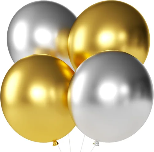 Miniatura 37 de KALOR Globos gigantes retro azul brumoso de 36 pulgadas, paquete de 6 globos de látex grandes redondos retro azul brumoso para aniversario