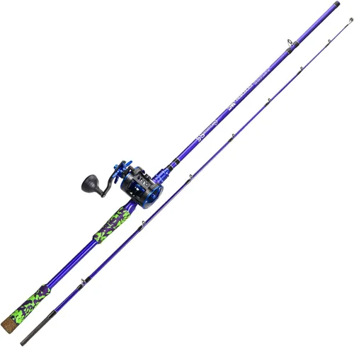 Miniatura 2 de Sougayilang Inshore - Cañas de pescar de agua salada, cañas giratorias de 7 pies y cañas de fundición con carrete de spinning/trolling