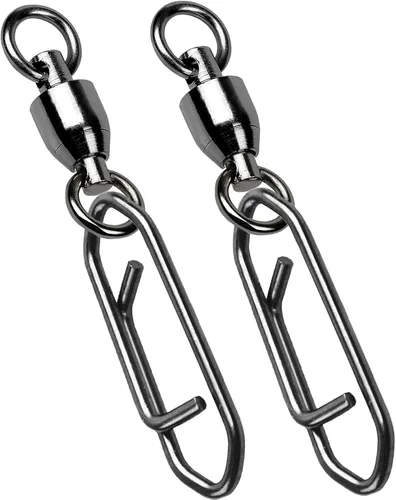 AMYSPORTS - Cojinete de alta resistencia con broche giratorio para pesca, rodamiento inoxidable, broche giratorio de pesca de agua dulce con clip de