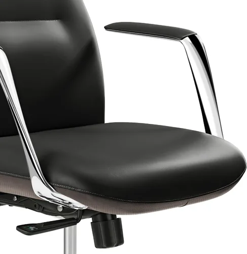 Miniatura 5 de EUREKA ERGONOMIC Royal Slim Silla Ejecutiva de Respaldo Alto de Cuero Negro para Oficina, Silla de Escritorio para el Hogar para Adultos, Grande