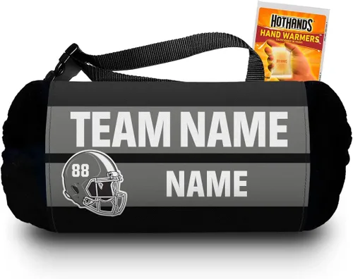 Miniatura 8 de Calentador de manos para cuarto de espalda, jugadores y potenciadores - Nombre del equipo personalizable y nombre del jugador Naranja
