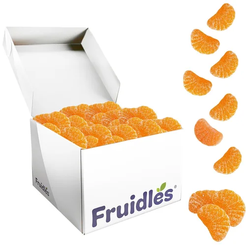 Miniatura 2 de Fruidles Gomitas de naranja en rodajas de caramelo, deliciosas gomitas de sabores de frutas recubiertas de azúcar (1 libra)