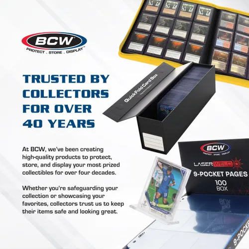 Miniatura 6 de BCW Caja de almacenamiento de tarjetas de juegos de una sola fila, paquete de 5, caja de soporte de 1000 unidades, soporte de cartón de papel