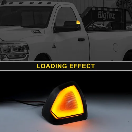 Miniatura 6 de Luces LED Ámbar de Señal de Giro para Espejo Lateral para Dodge Ram 1500 2500 3500 4500 5500 Lente de Cubierta Ahumada Lámpara de Señal de Giro
