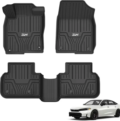 Miniatura 13 de 3W Alfombrillas de suelo aptas para Honda Odyssey 2026 2025-2018, TPE para todo tipo de clima, revestimiento de piso personalizado para 1ª, 2ª y 3ª
