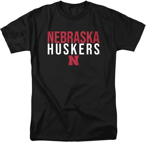 Miniatura 17 de University of Nebraska Camiseta unisex oficial de Huskers para adultos Gris Carbón jaspeado