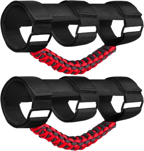 Miniatura 10 de Asas de agarre para barra antivuelco, accesorios para Jeep Wrangler JL JK TJ YJ Gladiator 4XE Rubicon Sahara Unlimited (negro 2 unidades)