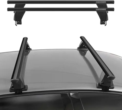 Miniatura 2 de Barras transversales de techo OMAC para Honda Civic Hatchback 1996-2000, con cierre, 49.9 kg, aluminio, negro, 2 piezas, se ajusta a portaequipajes