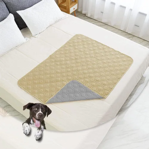 Miniatura 101 de Ameritex Funda Impermeable para Cama de Perro Manta para Mascotas para Muebles Cama Sillón Sofá Reversible Azul marino+azul piedra