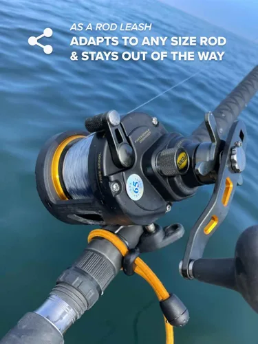 Miniatura 3 de Rogue Endeavor® Juego de 2 correas de caña y correa de remo, juego de 2, pesca en kayak y embarque de remo, cuerda elástica de 48 pulgadas, clip
