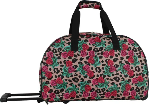 Miniatura 5 de Betsey Johnson Colección de equipaje de mano de diseñador - Bolsa de lona ligera de 22 pulgadas - Maleta de viaje de negocios de fin de semana con 2