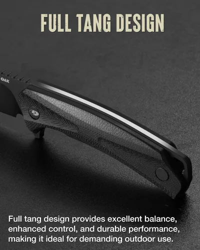 Miniatura 4 de Cuchillo Mossy Oak de hoja fija de 8 pulgadas con funda Kydex, cuchillo de acero D2 de hoja completa para exteriores, camping, cuchillo
