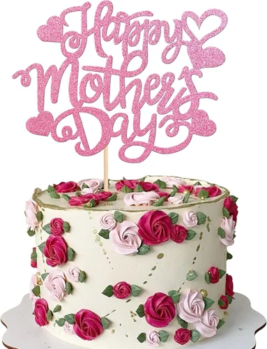 Miniatura 12 de Rsstarxi Paquete de 30 adornos dorados para cupcakes para el Día de la Madre con purpurina para el Día de la Madre, la mejor mamá del mundo