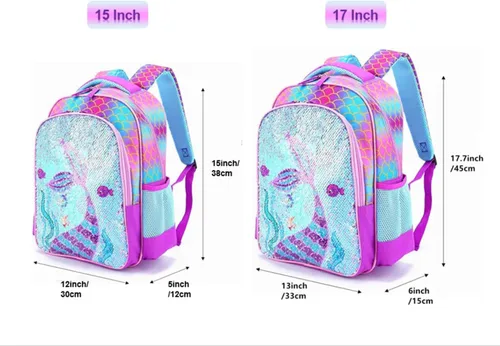 Miniatura 2 de THE Crafts Mochila escolar reversible con lentejuelas, ligera, para niños pequeños, para preescolar, jardín de infantes, primaria